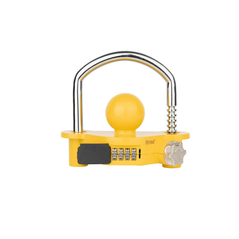 RETRUE Universal Coupler Lock Trailer Locks Ball Hitch Trailer Hitch Lock  Adjustable Security Heavy-Duty Steel fits 1-7/8 Inch, 2 Inch, 2-5/16 Inch