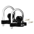 thumbnail image 1 of RETRUE Universal Coupler Lock Trailer Locks Ball Hitch Trailer Hitch Lock Adjustable Security Heavy-Duty Steel fits 1-7/8 Inch, 2 Inch, 2-5/16 Inch Couplers Black Lightweight (Pack of 2), 1 of 5