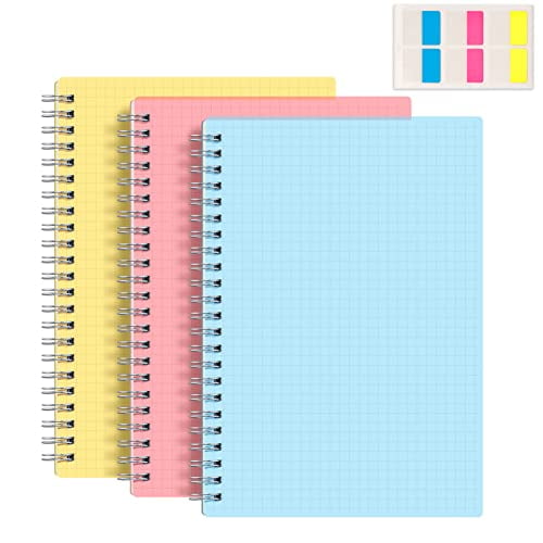 RETTACY Graph Paper Notebook 3Pack A5 Graph Grid Spiral Notebook