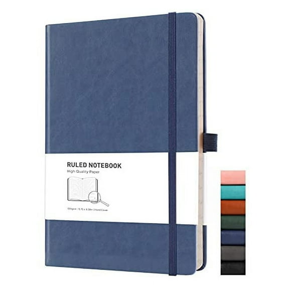 RETTACY Ruled Journal Notebook - A5 College Ruled Writing Journal with 192 Numbered Pages,Hardcover,100gsm Thick Paper 5.75'' × 8.38''
