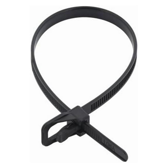 RETYZ EVT-S06BK-TA EveryTie Releasable/Reusable Cable Ties, Black, 6 In., 100-Pk. - Quantity 10