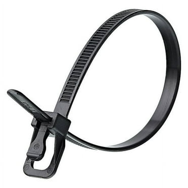 Retyz Releasable Tie,UV Black,Nylon,PK100 EVT-S10BK-TA