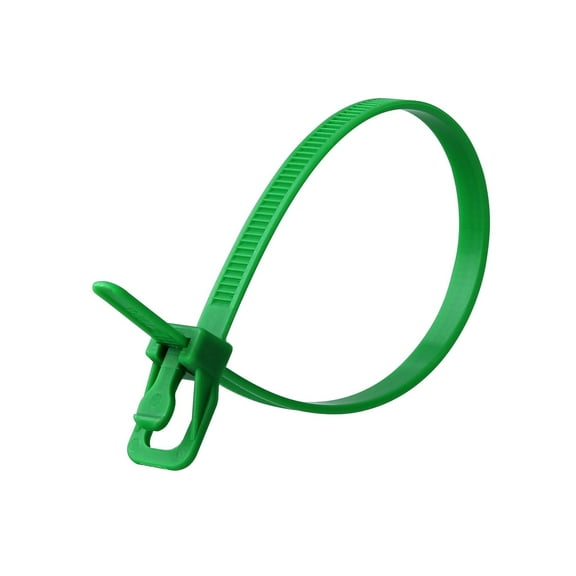 RETYZ EveryTie 12 Inch Green Releasable Tie - 20 Pack