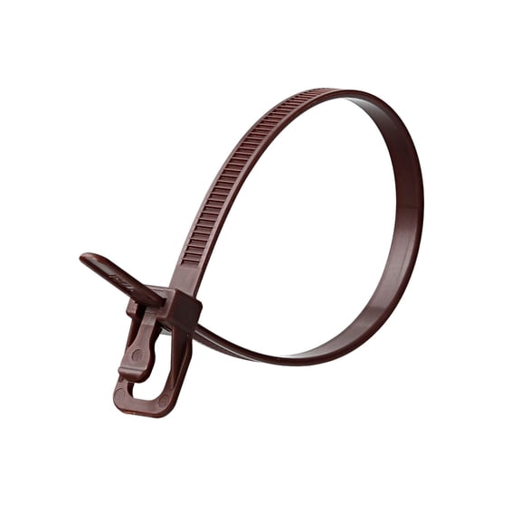 RETYZ EveryTie 8 Inch Brown Releasable Tie - 100 Pack