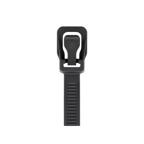 Retyz Releasable Tie,UV Black,Nylon,PK50 PRT-S36BK-PA
