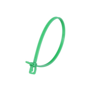 Retyz Releasable Cable Tie,Green,0.09" W VRT-S06GN-TA