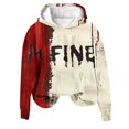 thumbnail image 1 of REUFTI Fashion Women's Halloween Printed Long Sleeve Round Neck Sweatshirt Hooded Tops Blouse,Sweatshirts For Women,Winter And Autumn Hoodies,Essentials Hoodie,Soft Fabric,Comfortable To Wear, 1 of 4