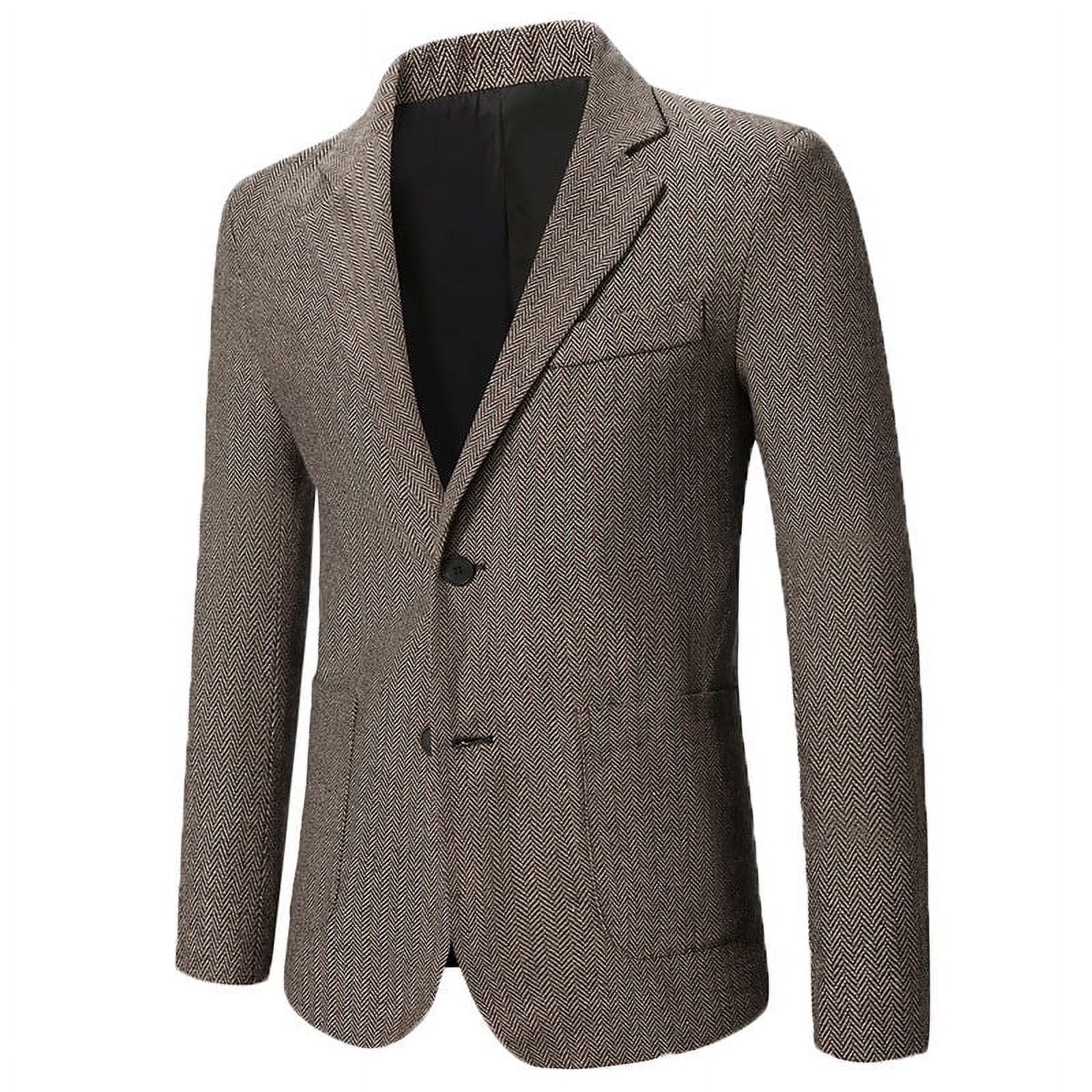 Men's Lapel Zip Decor Casual Print Suit