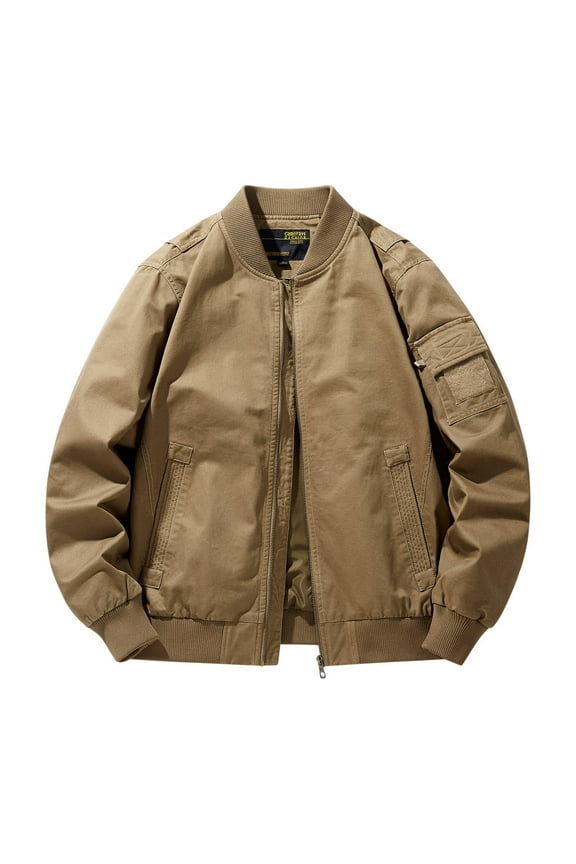 Mens Bomber Jackets Fall Winter Cotton Zip Up Army Lightweight Vintage MA-1 Windbreaker Military Flight Jacket.M-4XL.Coat For Men