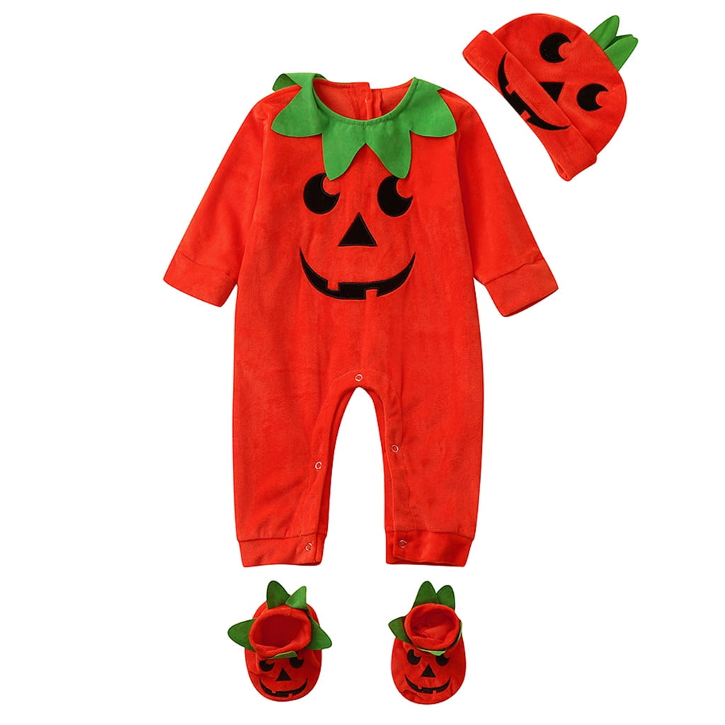 REUFTI Toddler Baby Kids Girl Boy Halloween Jumpsuit Playsuit Outfits