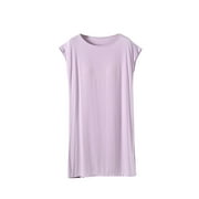REUFTI Women's Summer Oversized Thin Style With Chest Cushion Sleeping Dress Home Clothing Sleeping Dress,Pajamas For Women,Nightgowns For Women,Sleeping Skirt,Fashion Pajamas,Home Sleepwear,Soft