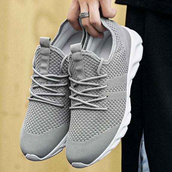 REUR RO RO Mens Casual Walking Shoes Lightweight Athletic Sport Shoes Breathable Mesh Running Sneakers