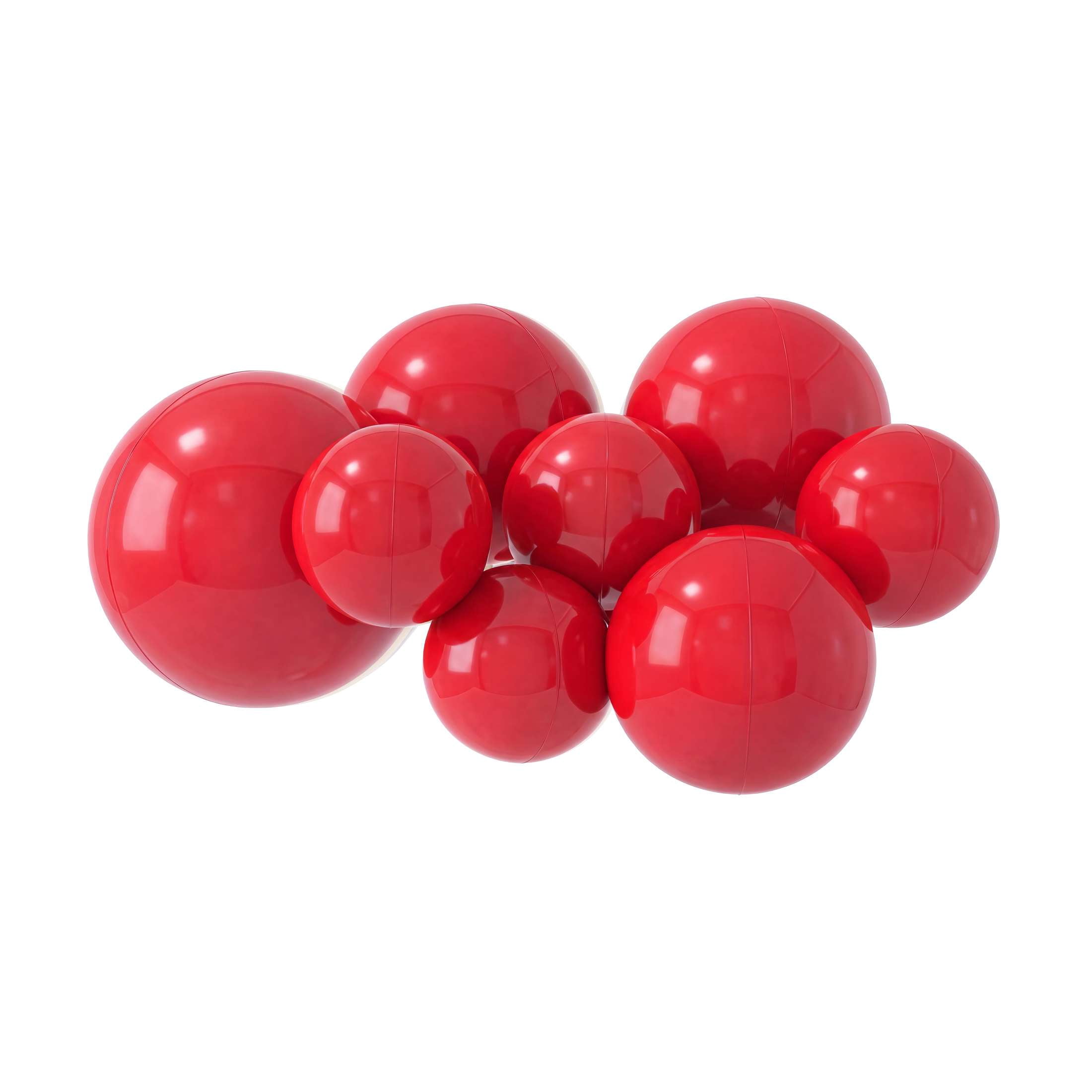PartyAire 8pc Reusable Balloon Bunch, RED RASPBERRY