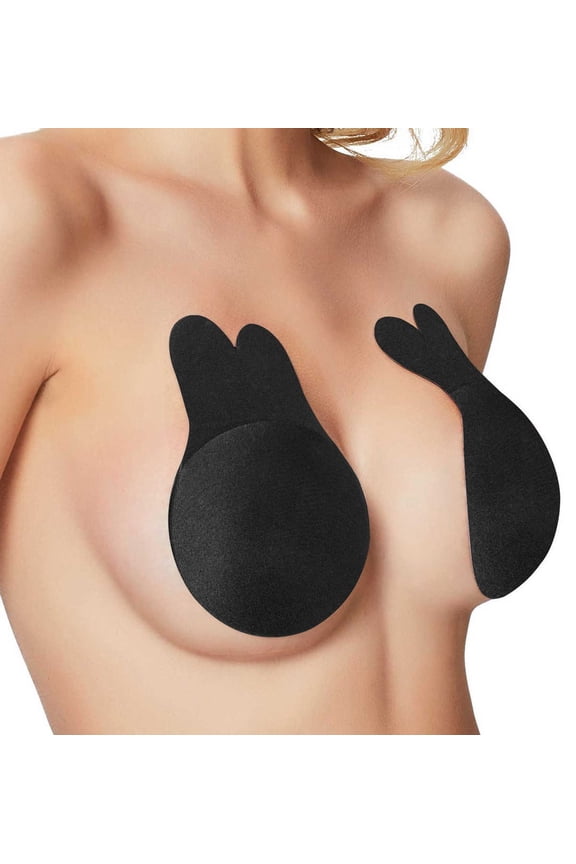 REUSABLE BREAST LIFT PASTIES (BUNNY EARS in BLACK)