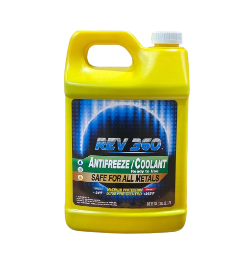 REV 360 Ready to Use Antifreeze + Coolant  Yellow, 1 Gallon