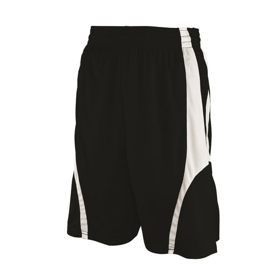 REV. BASKETBALL SHORT, BLACK/WHITE, ADULT-2X