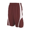 thumbnail image 1 of REV BASKETBALL SHORTS, MAROON/WHITE, YOUTH-XL, 1 of 1