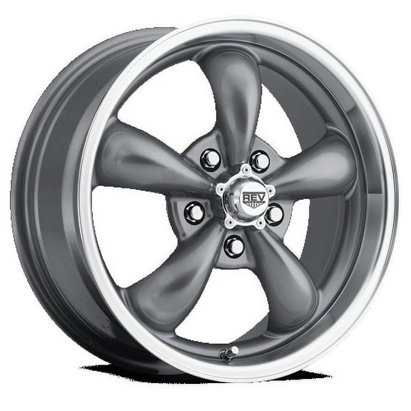 REV Wheels 100S-5606500 100 Series- 15x6 - 3.5 bs - 5x4.5/5x114.3 - Gray