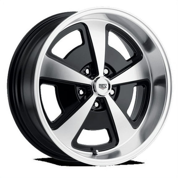 REV Wheels 109MB-7906100 109 Series Magnum- 17x9 - 5 bs - 5x4.75/5x120.65 -Gloss Black/Machine Lip