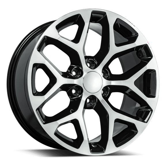 REV Wheels 582MB-2298328 582 Series 22x9 6.1 bs 6x5.5/6x139.7 Black/Machine Lip