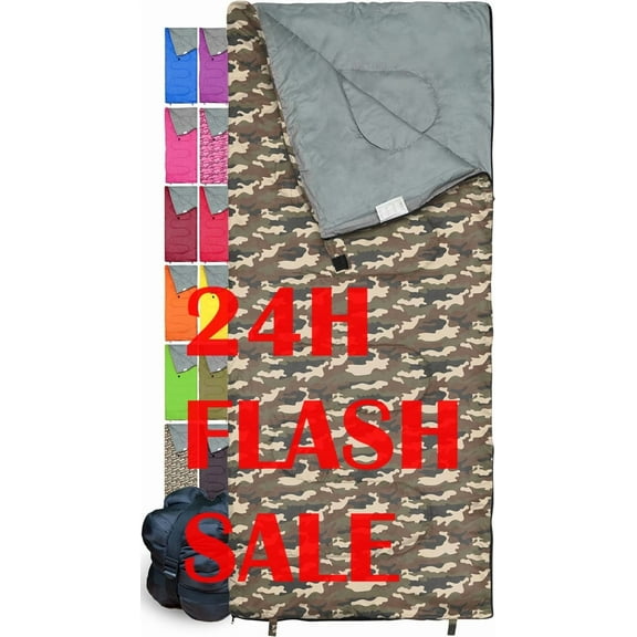 REVALCAMP Sleeping Bag Indoor & Outdoor Use - Navy Seal Style. Great for Kids, Boys, Girls, Teens & Adults. Ultralight and Compact Bags are Perfect for Hiking, Backpacking & Camping