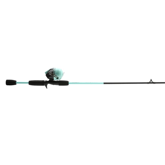 Shakespeare Reverb Spincast Combo, 5'6" Medium Fishing Rod, Seafoam, w/ Bonus Kit