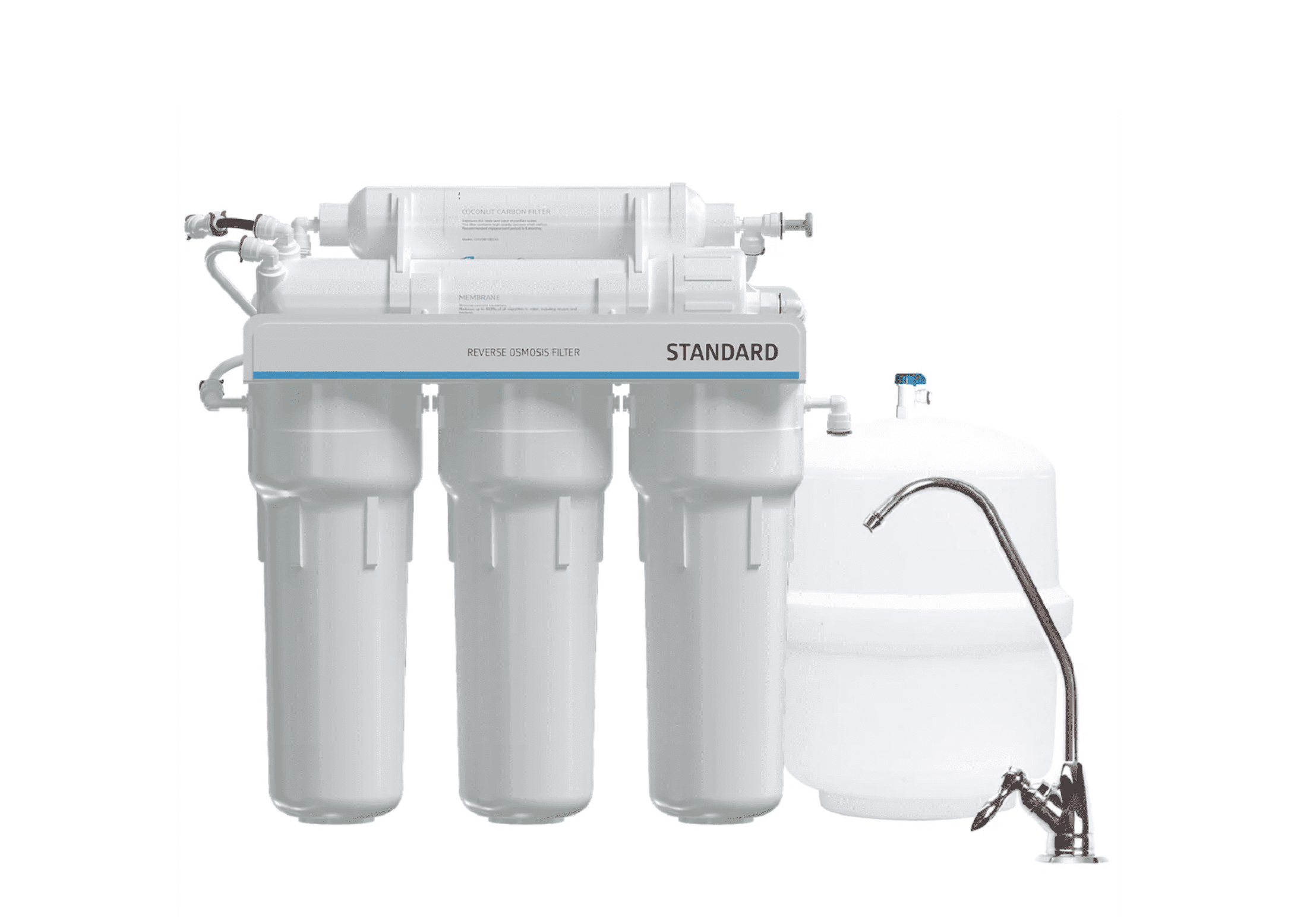 Premier Reverse Osmosis Water Filtration System | 5 Stage Under Sink Fluoride Reducing RO Water Filter | 50 GPD