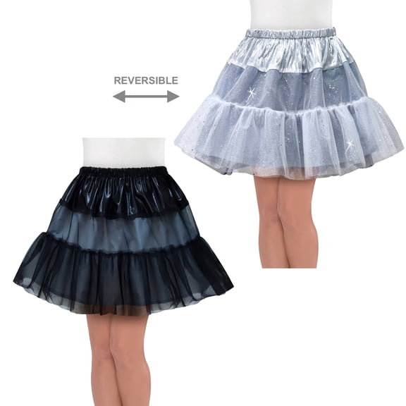 Reversible Tutu Costume Accessory for Adults, Black and White, S/M, Halloween by Way To Celebrate