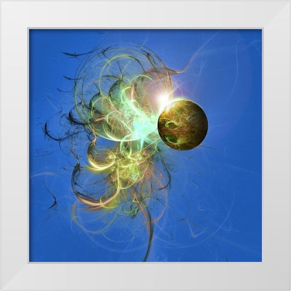 REVILO 12x12 White Modern Wood Framed Museum Art Print Titled - Influence