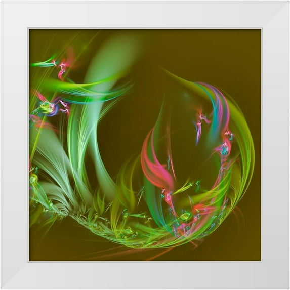 REVILO 15x15 White Modern Wood Framed Museum Art Print Titled - Chahut II
