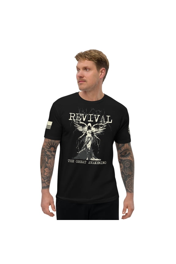 REVIVAL Fitted men T-shirt (Black, XS)