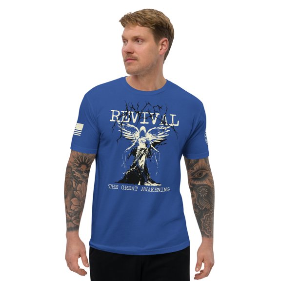 REVIVAL Fitted men T-shirt (Royal Blue, XL)