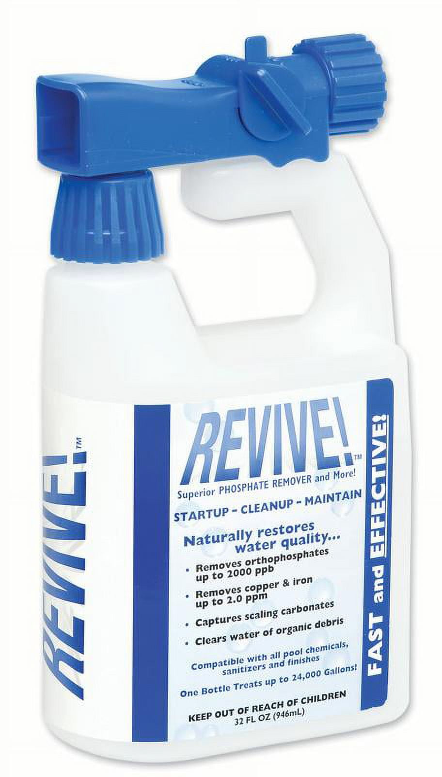 REVIVE! Water Clarifier & Algae Control Chemical, Pool Cleaner 32oz