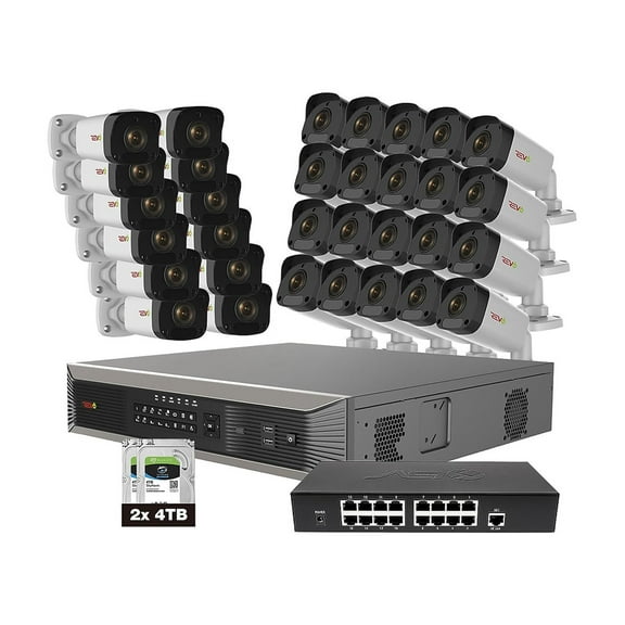 REVO America Ultra Plus HD 32 Ch. 8TB NVR Surveillance System with 32 2 Megapixel Cameras