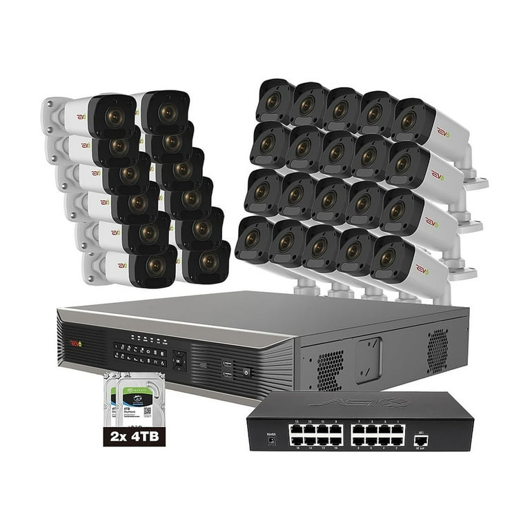 REVO America Ultra Plus HD 32 8TB NVR Surveillance System with