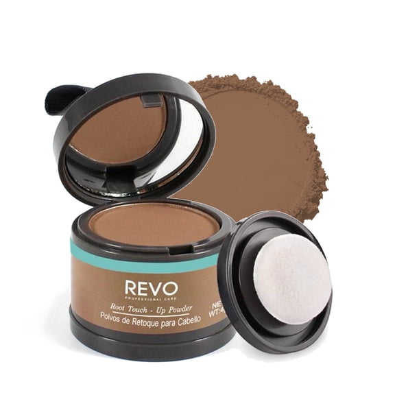 REVO Professional Care Root Touch-up Powder for Gray Coverage, Waterproof Beeswax, Light Brown, 4g