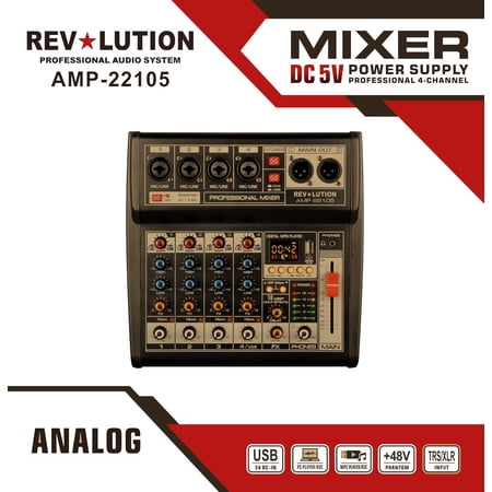 REVOLUTION - AMP-22105 - MIXER 4 INPUT CHANNELS