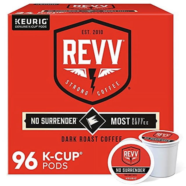 NO SURRENDER Coffee, K-Cup Pod, Dark Roast, 96 Count
