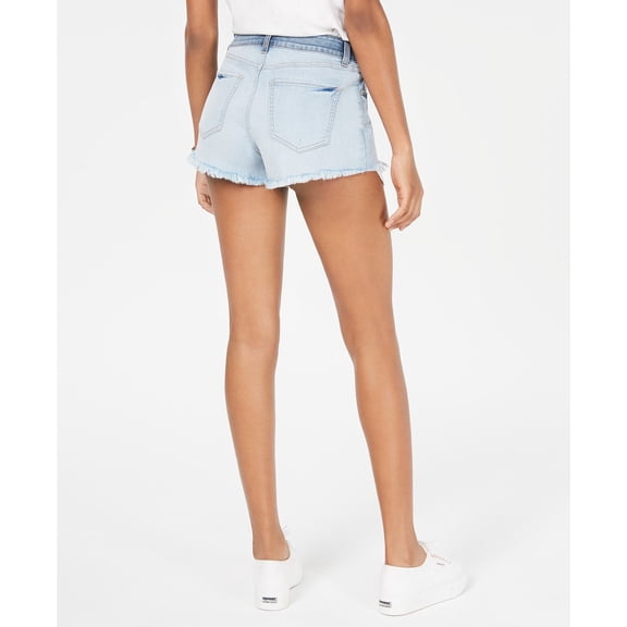 Rewash Juniors Colorblocked Denim Shorts