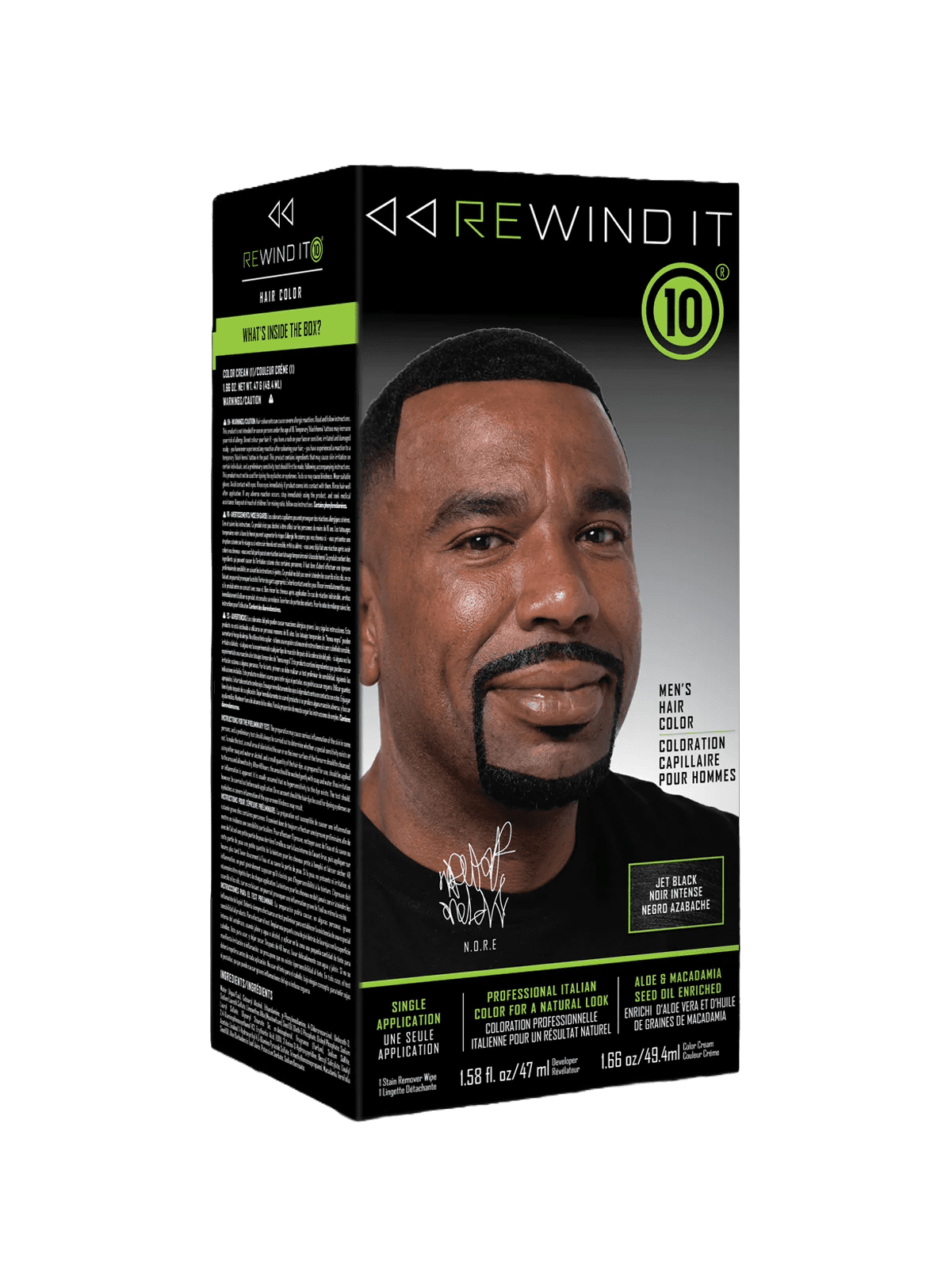 Rewind Man Rewind it 10, Men's Hair Color, Jet Black, 10 Minute Permanent Cream ...
