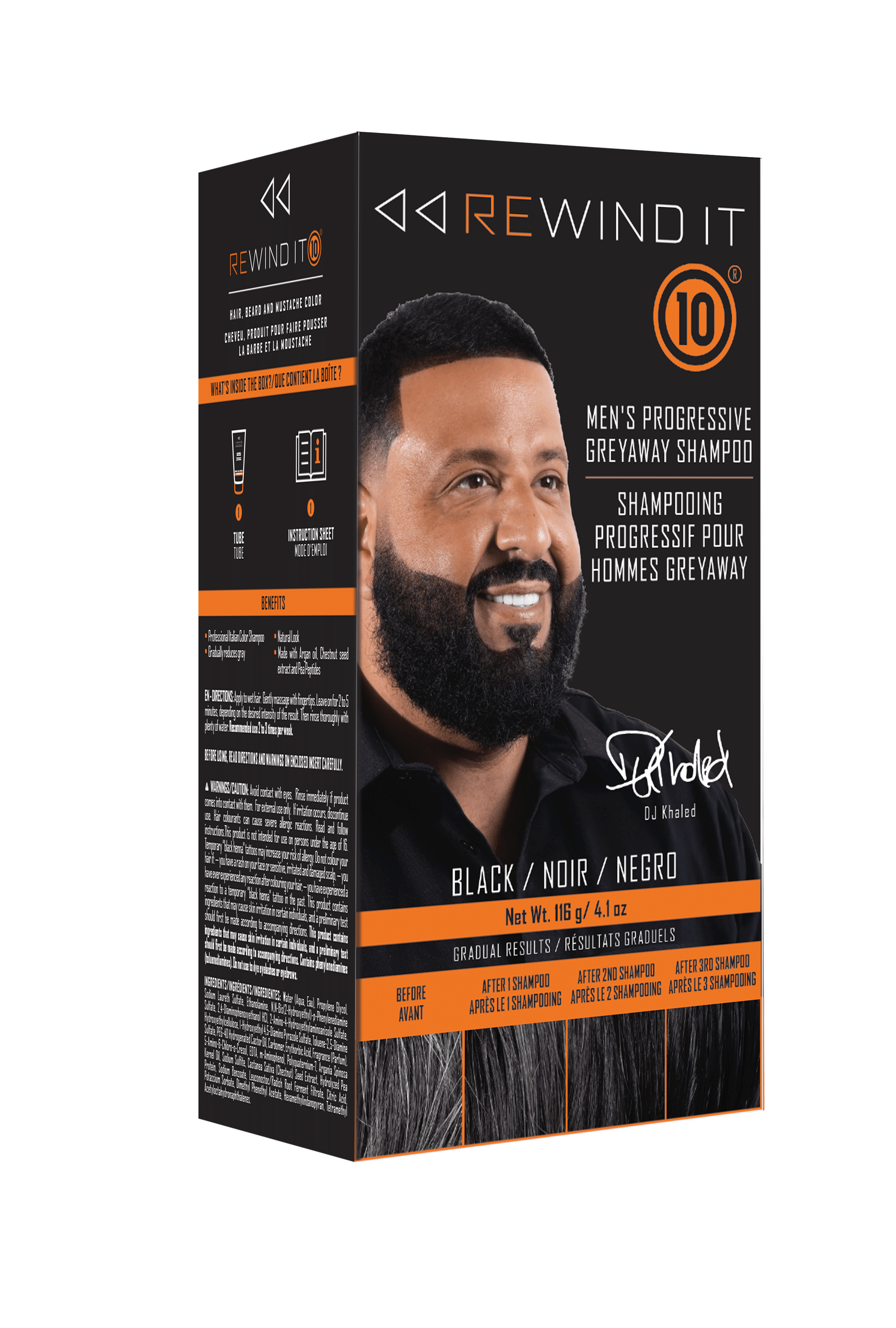 Rewind Man REWIND IT 10 Men’s Progressive Greyaway Shampoo Black 4.1oz - Walmart.com