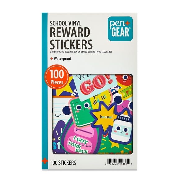 Pen+Gear School Vinyl Reward Stickers, 100 Pieces
