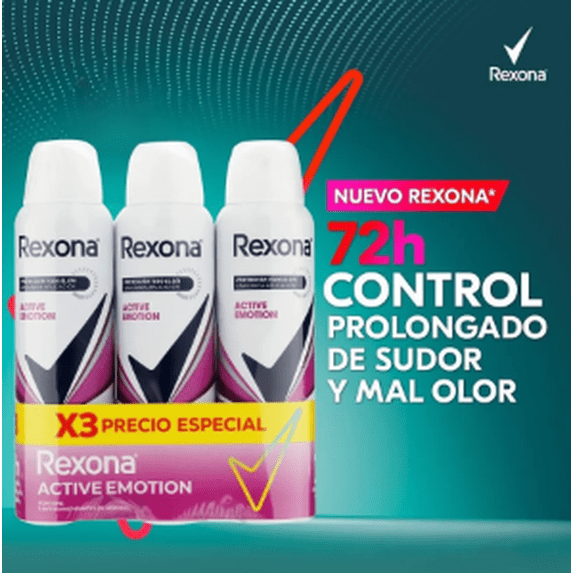 REXONA ANTITRANSPIRANTE POWDER DRY AEROSOL 3 Pieza(s)