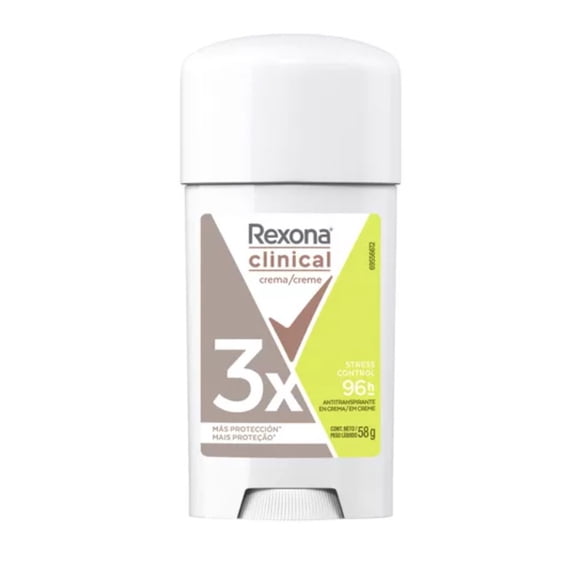 REXONA CLINICAL ANTITRANSPIRANTE EN CREMA STRESS CONTROL 58 G