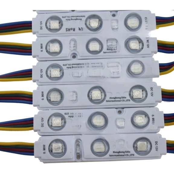 REXTiN 200pcs 12V 5050 SMD 3 LED Module RGB Color Changing Lights Lamp for Home Garden Xmas Wedding Party Decoration Letter Design (RGB Injection)$$Tools & Hardware Other