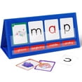 REYYOISKA Word Building Table Pocket Chart Tent Flash Card Kit Word