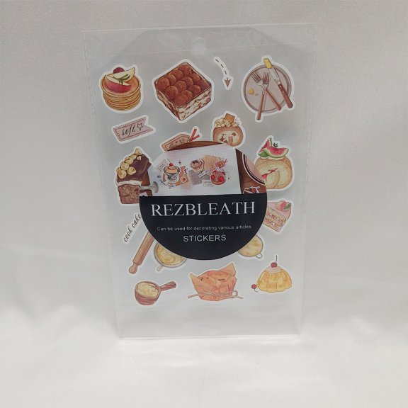 REZBLEATH Stickers Cute Baking Themed Decorative Stickers For Article And Belongings Personalization