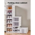 thumbnail image 1 of REZJSWFSMMJ  6-TierDrop Front Shoe Storage Box,  Storage Bin with Clear Door, Free Standing Shoe Shelf Cabinet with Lid, Plastic Shoe Rack, 1 of 10