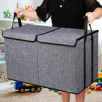 REZJSWFSMMJ Extra Large Toy Box, Collapsible Sturdy Toy Storage Organizer With Lids,  Kids Toy Chest Bin Box Baskets For Living Room, Playroom, Bedroom