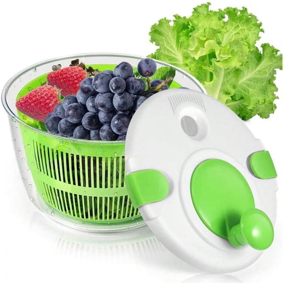 REZJSWFSMMJ High-Speed Salad Spinner,Vegetables Dryer Large 5L,Vegetables Washer,Fruit Drainer,Kitchen Stuff Gadgets